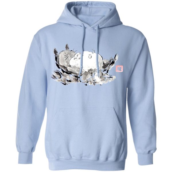 Totoro Hoodie - Sleeping Totoro ink Painting Hoodie-Apparel, Hoodie, My Neighbor Totoro, Totoro Hoodie