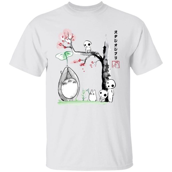 Totoro Dust Sprites - Totoro and the Tree Spirits T Shirt-Apparel, My Neighbor Totoro, Totoro Dust Sprites, Tshirt