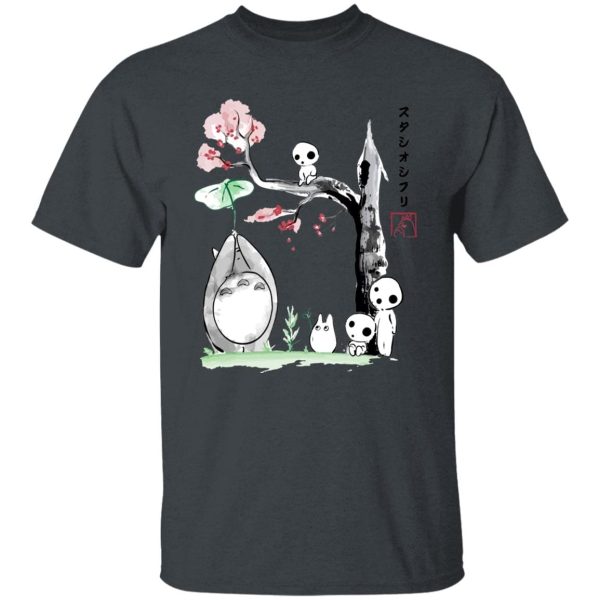 Totoro Dust Sprites - Totoro and the Tree Spirits T Shirt-Apparel, My Neighbor Totoro, Totoro Dust Sprites, Tshirt