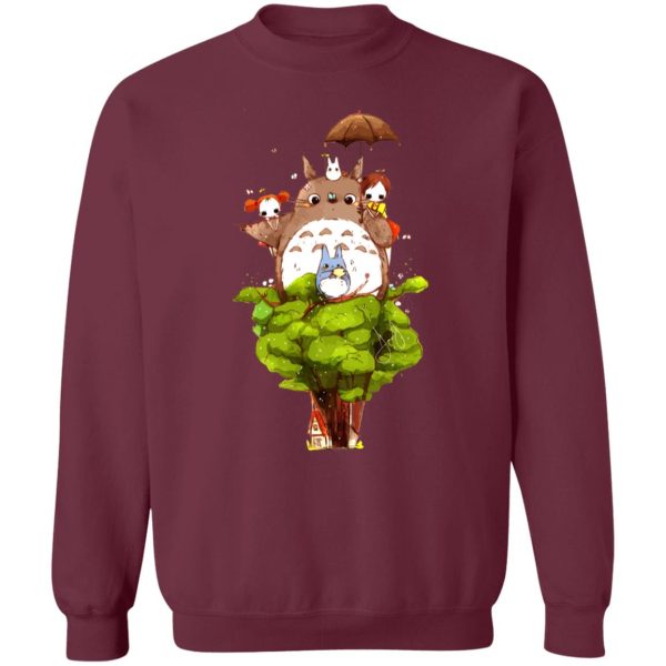 Kawagoe Totoro Forest - My Neighbor Totoro Characters cartoon Style Sweatshirt-Apparel, Kawagoe Totoro Forest, My Neighbor Totoro, Sweatshirt