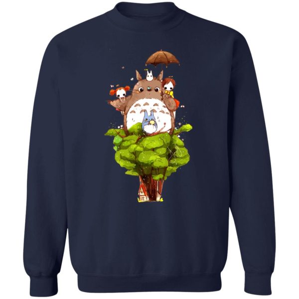 Kawagoe Totoro Forest - My Neighbor Totoro Characters cartoon Style Sweatshirt-Apparel, Kawagoe Totoro Forest, My Neighbor Totoro, Sweatshirt