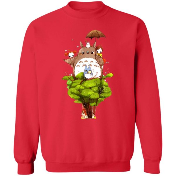 Kawagoe Totoro Forest - My Neighbor Totoro Characters cartoon Style Sweatshirt-Apparel, Kawagoe Totoro Forest, My Neighbor Totoro, Sweatshirt