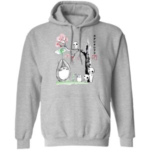 Totoro Drawing - Totoro and the Tree Spirits Hoodie-Apparel, Hoodie, My Neighbor Totoro, Totoro Drawing