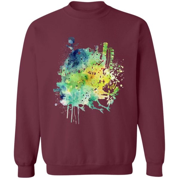 Howl's Moving Castle Explained - Howl’s Moving Castle Colorful Castle Sweatshirt-Apparel, Howl's Moving Castle, Howl's Moving Castle Explained, Sweatshirt