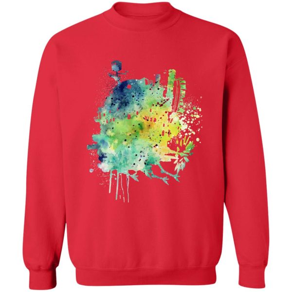 Howl's Moving Castle Explained - Howl’s Moving Castle Colorful Castle Sweatshirt-Apparel, Howl's Moving Castle, Howl's Moving Castle Explained, Sweatshirt