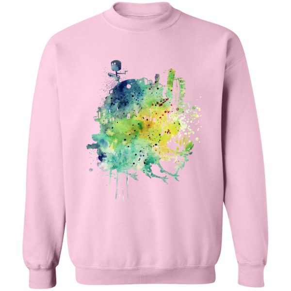 Howl's Moving Castle Explained - Howl’s Moving Castle Colorful Castle Sweatshirt-Apparel, Howl's Moving Castle, Howl's Moving Castle Explained, Sweatshirt