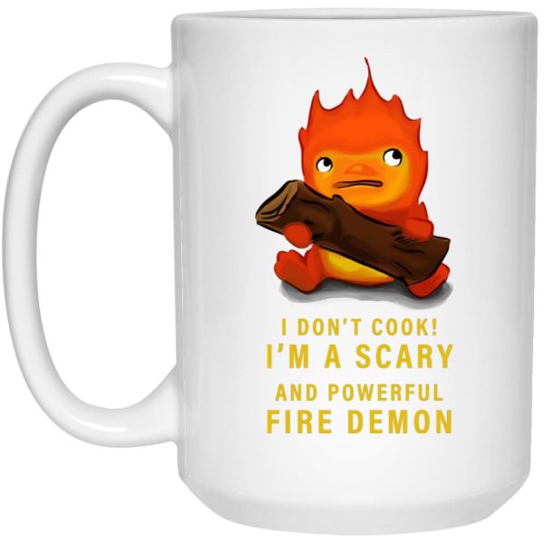 Howl Howl's Moving Castle - Howl’s Moving Castle Calcifer Mug-House Decor, Howl Howl's Moving Castle, Howl's Moving Castle, Mug