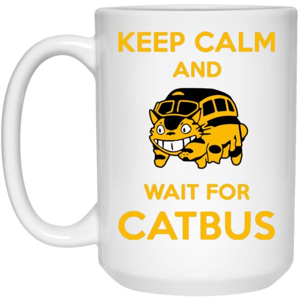 Totoro Sun Shade Cat Bus - My Neighbor Totoro Keep Calm and Wait for Cat Bus Mug-House Decor, Mug, My Neighbor Totoro, Totoro Sun Shade Cat Bus