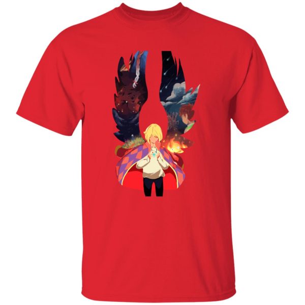 Howl's Moving Castle Film - Howl and Colorful Wings T Shirt-Apparel, Howl's Moving Castle, Howl's Moving Castle Film, Tshirt