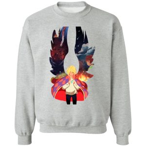 Howl's Moving Castle Wallpaper - Howl and Colorful Wings Sweatshirt-Apparel, Howl's Moving Castle, Howl's Moving Castle Wallpaper, Sweatshirt