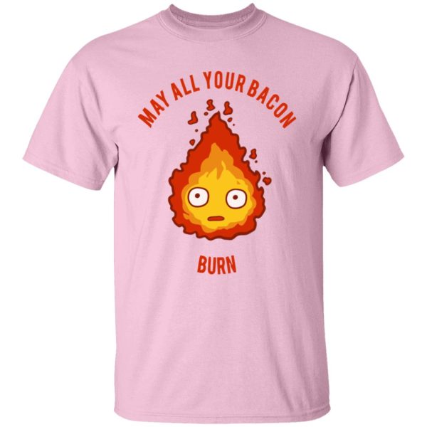 Howl In Howl's Moving Castle - Calcifer: May All Your Bacon Burn T Shirt-Apparel, Howl In Howl's Moving Castle, Howl's Moving Castle, Tshirt