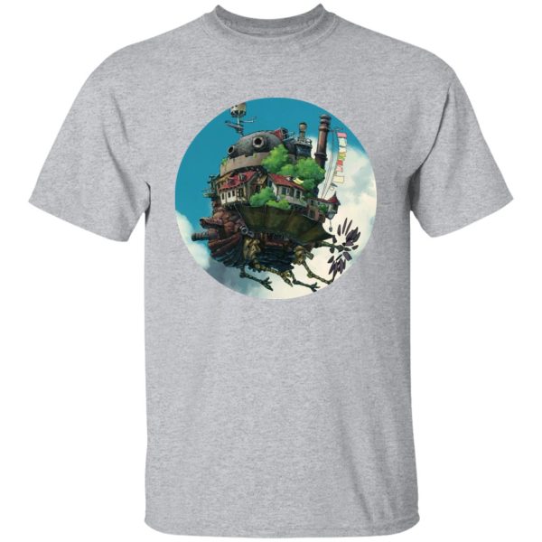 Diana Wynne Jones Howl's Moving Castle - Howl’s Moving Castle – Flying on the Sky T Shirt-Apparel, Diana Wynne Jones Howl's Moving Castle, Howl's Moving Castle, Tshirt