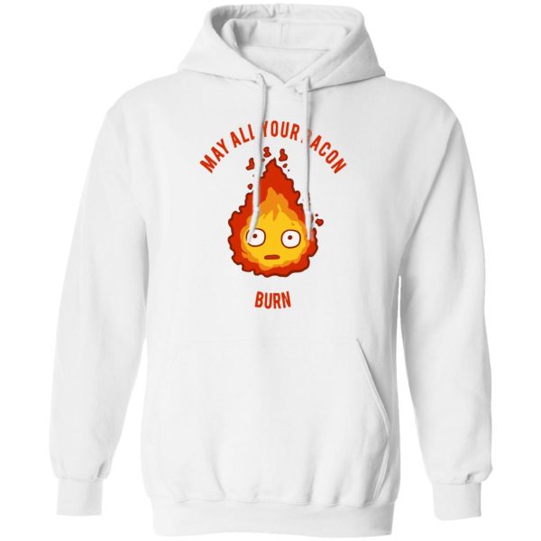 Howl's Moving Castle Actors - Calcifer: May All Your Bacon Burn Hoodie-Apparel, Hoodie, Howl's Moving Castle, Howl's Moving Castle Actors