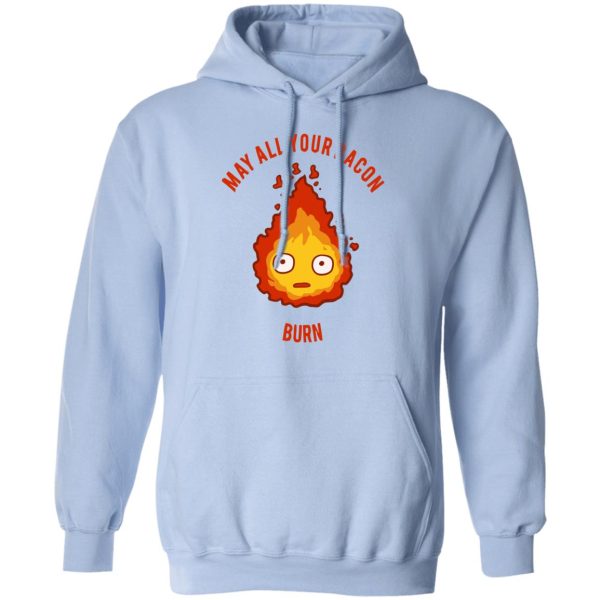 Howl's Moving Castle Actors - Calcifer: May All Your Bacon Burn Hoodie-Apparel, Hoodie, Howl's Moving Castle, Howl's Moving Castle Actors