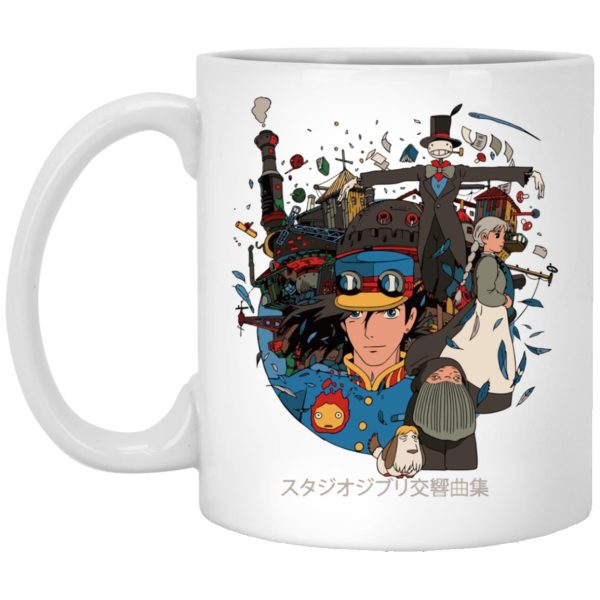 Howl's Moving Castle Sheet Music - Howl’s Moving Castle Characters Compilation Mug-House Decor, Howl's Moving Castle, Howl's Moving Castle Sheet Music, Mug