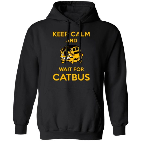 Totoro Tattoo - My Neighbor Totoro Keep Calm and Wait for Cat Bus Hoodie-Apparel, Hoodie, My Neighbor Totoro, Totoro Tattoo