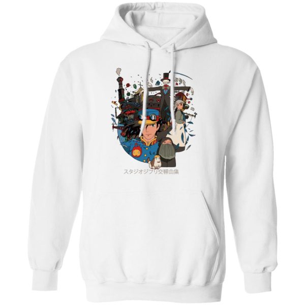 Howl's Moving Castle Japanese Poster - Howl’s Moving Castle Characters Compilation Hoodie-Apparel, Hoodie, Howl's Moving Castle, Howl's Moving Castle Japanese Poster