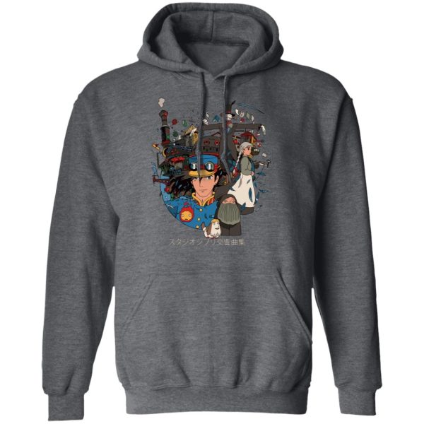 Howl's Moving Castle Japanese Poster - Howl’s Moving Castle Characters Compilation Hoodie-Apparel, Hoodie, Howl's Moving Castle, Howl's Moving Castle Japanese Poster