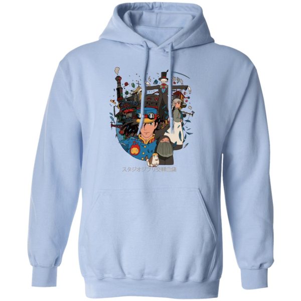 Howl's Moving Castle Japanese Poster - Howl’s Moving Castle Characters Compilation Hoodie-Apparel, Hoodie, Howl's Moving Castle, Howl's Moving Castle Japanese Poster