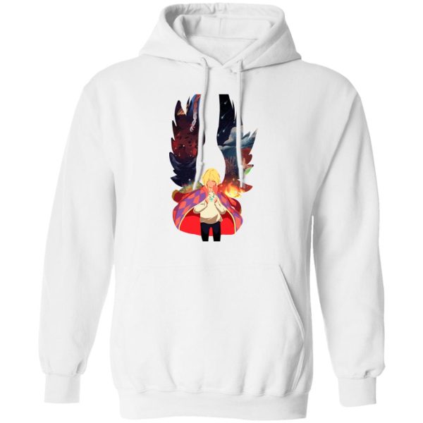 Characters Of Howl's Moving Castle - Howl and Colorful Wings Hoodie-Apparel, Characters Of Howl's Moving Castle, Hoodie, Howl's Moving Castle