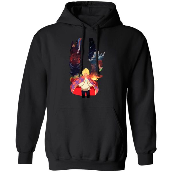 Characters Of Howl's Moving Castle - Howl and Colorful Wings Hoodie-Apparel, Characters Of Howl's Moving Castle, Hoodie, Howl's Moving Castle