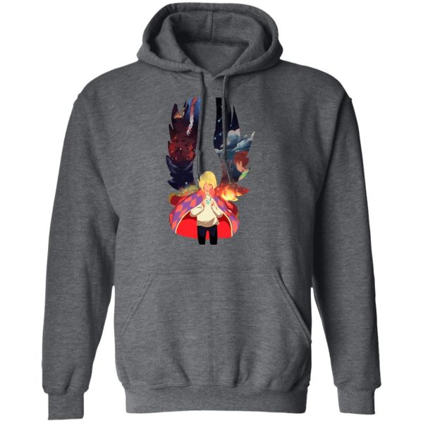 Characters Of Howl's Moving Castle - Howl and Colorful Wings Hoodie-Apparel, Characters Of Howl's Moving Castle, Hoodie, Howl's Moving Castle