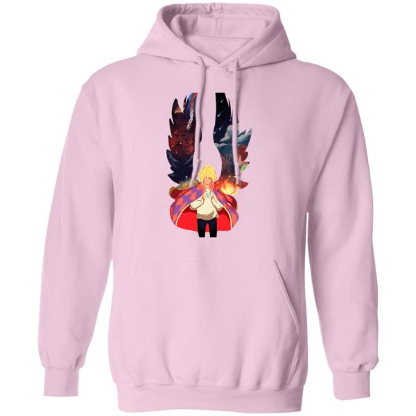 Characters Of Howl's Moving Castle - Howl and Colorful Wings Hoodie-Apparel, Characters Of Howl's Moving Castle, Hoodie, Howl's Moving Castle