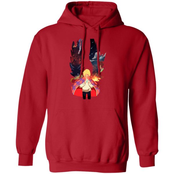 Characters Of Howl's Moving Castle - Howl and Colorful Wings Hoodie-Apparel, Characters Of Howl's Moving Castle, Hoodie, Howl's Moving Castle