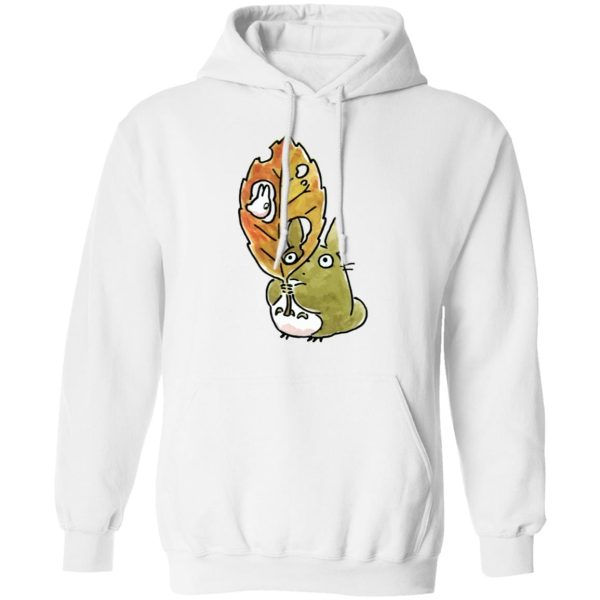 Totoro Onesie - Totoro and the Big Leaf Cute Drawing Hoodie-Apparel, Hoodie, My Neighbor Totoro, Totoro Onesie