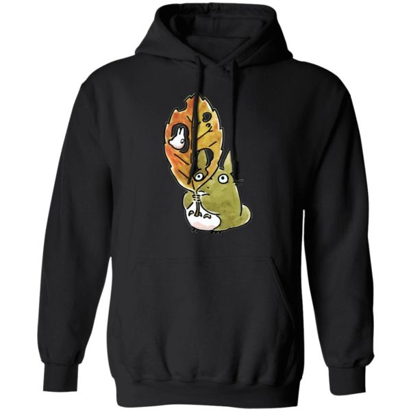 Totoro Onesie - Totoro and the Big Leaf Cute Drawing Hoodie-Apparel, Hoodie, My Neighbor Totoro, Totoro Onesie