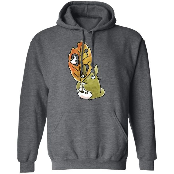 Totoro Onesie - Totoro and the Big Leaf Cute Drawing Hoodie-Apparel, Hoodie, My Neighbor Totoro, Totoro Onesie