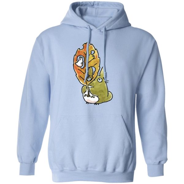 Totoro Onesie - Totoro and the Big Leaf Cute Drawing Hoodie-Apparel, Hoodie, My Neighbor Totoro, Totoro Onesie