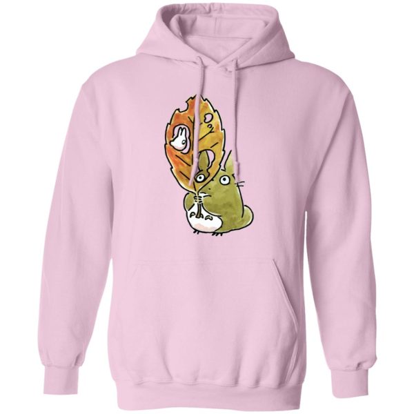 Totoro Onesie - Totoro and the Big Leaf Cute Drawing Hoodie-Apparel, Hoodie, My Neighbor Totoro, Totoro Onesie