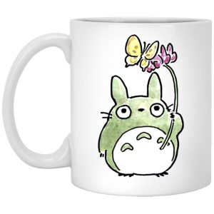 My Neighbor Totoro - Totoro with Butterfly Cute Drawing Mug-House Decor, Mug, My Neighbor Totoro