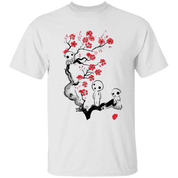 Princess Mononoke Yakul - Princess Mononoke – Tree Spirits on the Cherry Blossom T Shirt for Kid-Princess Mononoke Yakul