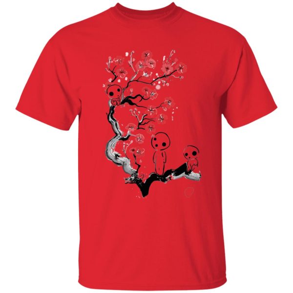 Princess Mononoke Yakul - Princess Mononoke – Tree Spirits on the Cherry Blossom T Shirt for Kid-Princess Mononoke Yakul