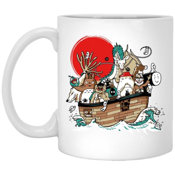 Hayao Miyazaki Totoro - Studio Ghibli Boat Mug-Hayao Miyazaki Totoro, House Decor, Mug, My Neighbor Totoro, Spirited Away