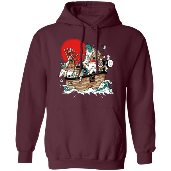 Totoro Poster - Studio Ghibli Boat Hoodie-Apparel, Hoodie, My Neighbor Totoro, Spirited Away, Totoro Poster