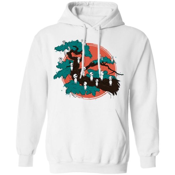 Studio Ghibli Princess Mononoke - Tree Spirits by the Red Moon Hoodie-Apparel, Hoodie, princess mononoke, Studio Ghibli Princess Mononoke