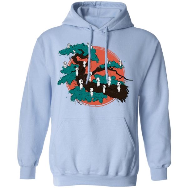 Studio Ghibli Princess Mononoke - Tree Spirits by the Red Moon Hoodie-Apparel, Hoodie, princess mononoke, Studio Ghibli Princess Mononoke