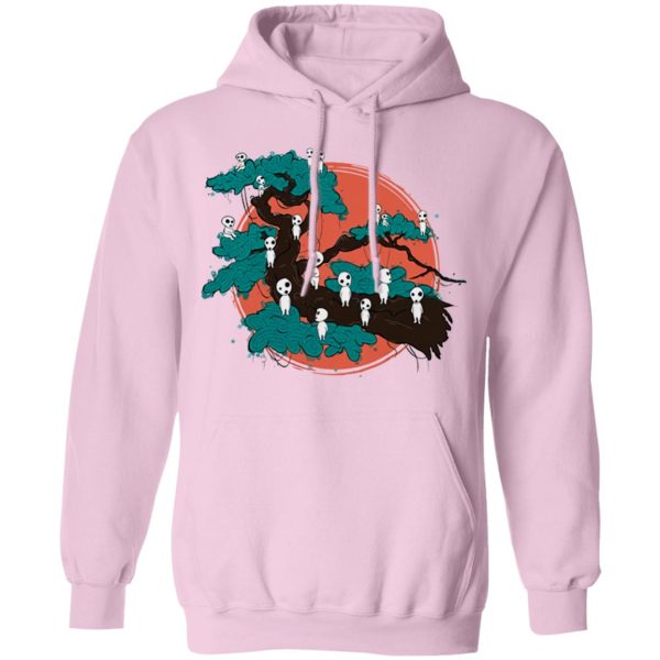 Studio Ghibli Princess Mononoke - Tree Spirits by the Red Moon Hoodie-Apparel, Hoodie, princess mononoke, Studio Ghibli Princess Mononoke