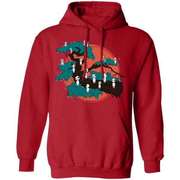 Studio Ghibli Princess Mononoke - Tree Spirits by the Red Moon Hoodie-Apparel, Hoodie, princess mononoke, Studio Ghibli Princess Mononoke