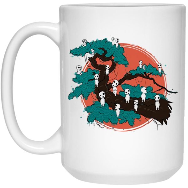 Princess Mononoke Kodama - Tree Spirits by the Red Moon Mug-House Decor, Mug, princess mononoke, Princess Mononoke Kodama