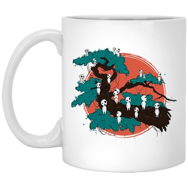 Princess Mononoke Kodama - Tree Spirits by the Red Moon Mug-House Decor, Mug, princess mononoke, Princess Mononoke Kodama