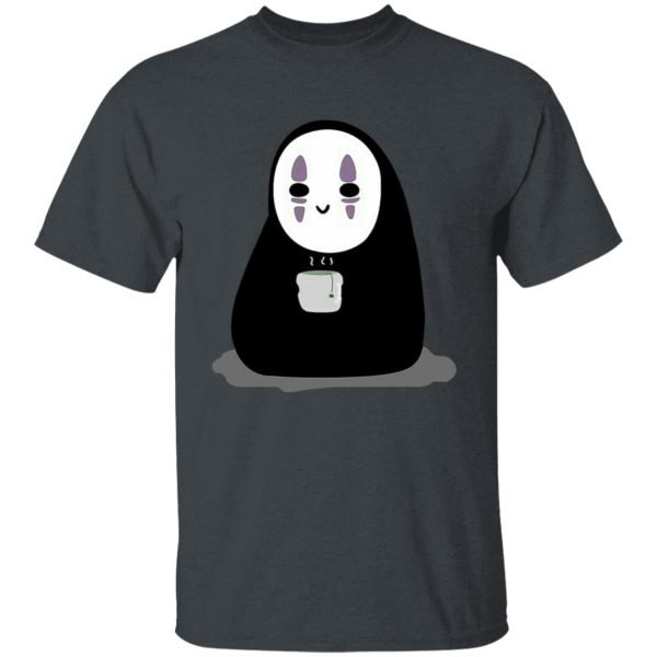 Spirited Away Director - Cute No Face Kaonashi Drinking Hot Tea T Shirt-kaonashi, no face, Spirited Away, Spirited Away Director, Tshirt