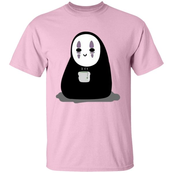 Spirited Away Director - Cute No Face Kaonashi Drinking Hot Tea T Shirt-kaonashi, no face, Spirited Away, Spirited Away Director, Tshirt