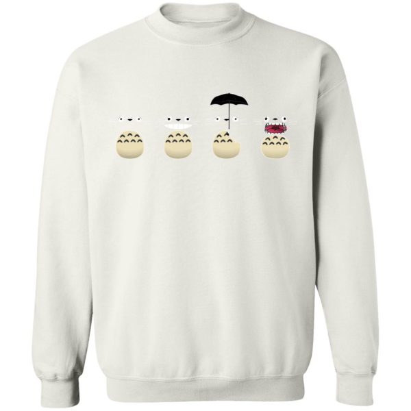 Casa Mas Grande De Totoral - Totoro Faces Sweatshirt-Apparel, Casa Mas Grande De Totoral, My Neighbor Totoro, Sweatshirt