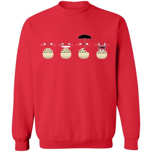 Casa Mas Grande De Totoral - Totoro Faces Sweatshirt-Apparel, Casa Mas Grande De Totoral, My Neighbor Totoro, Sweatshirt