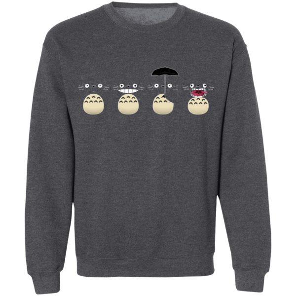 Casa Mas Grande De Totoral - Totoro Faces Sweatshirt-Apparel, Casa Mas Grande De Totoral, My Neighbor Totoro, Sweatshirt