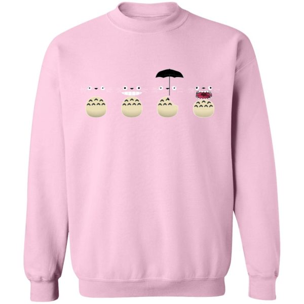 Casa Mas Grande De Totoral - Totoro Faces Sweatshirt-Apparel, Casa Mas Grande De Totoral, My Neighbor Totoro, Sweatshirt